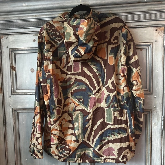 Patagonia Houdini Windbreaker Running Jacket XL Thriving Planet Cone Brown - Picture 7 of 10